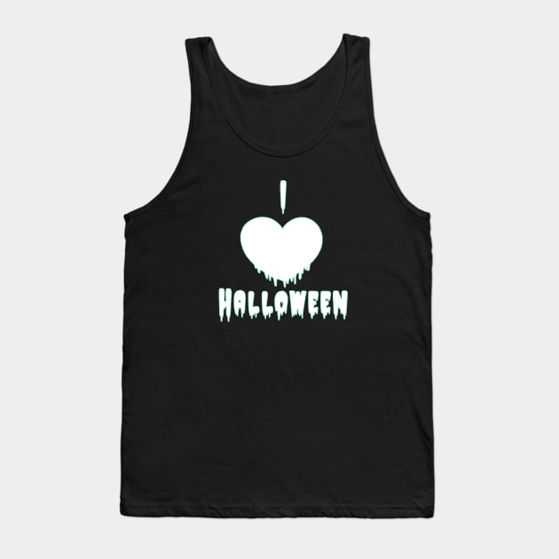 I Heart Halloween drip pastel goth kawaii love white font Tank Top by xenotransplant